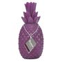 Voir la diapositive 2 : Paris Prix Bougie Déco  Ananas Tropical  20cm Violet