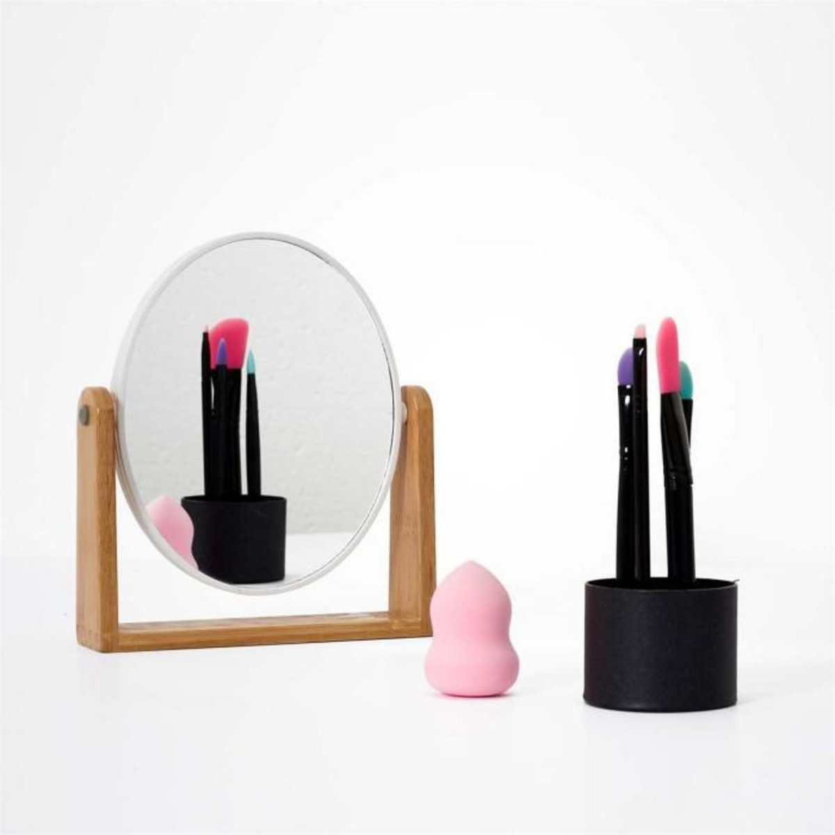 Paris Prix Miroir en Bambou  Double Face  21cm Naturel