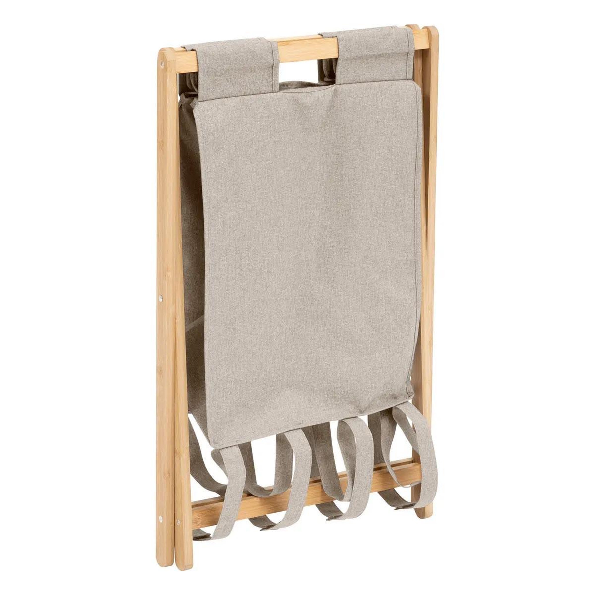 Voir la diapositive 2 : FIVE Panier à linge pliable  tidy  50l beige