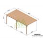 Voir la diapositive 2 : JARDIDECO Pergola adossée en bois Montpellier 600 x 300 cm - Maderland