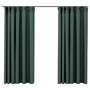 Voir la diapositive 2 : VIDAXL Rideaux occultants aspect lin avec crochets 2pcs Vert 140x175cm