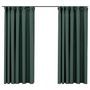 Voir la diapositive 2 : VIDAXL Rideaux occultants aspect lin avec crochets 2pcs Vert 140x175cm