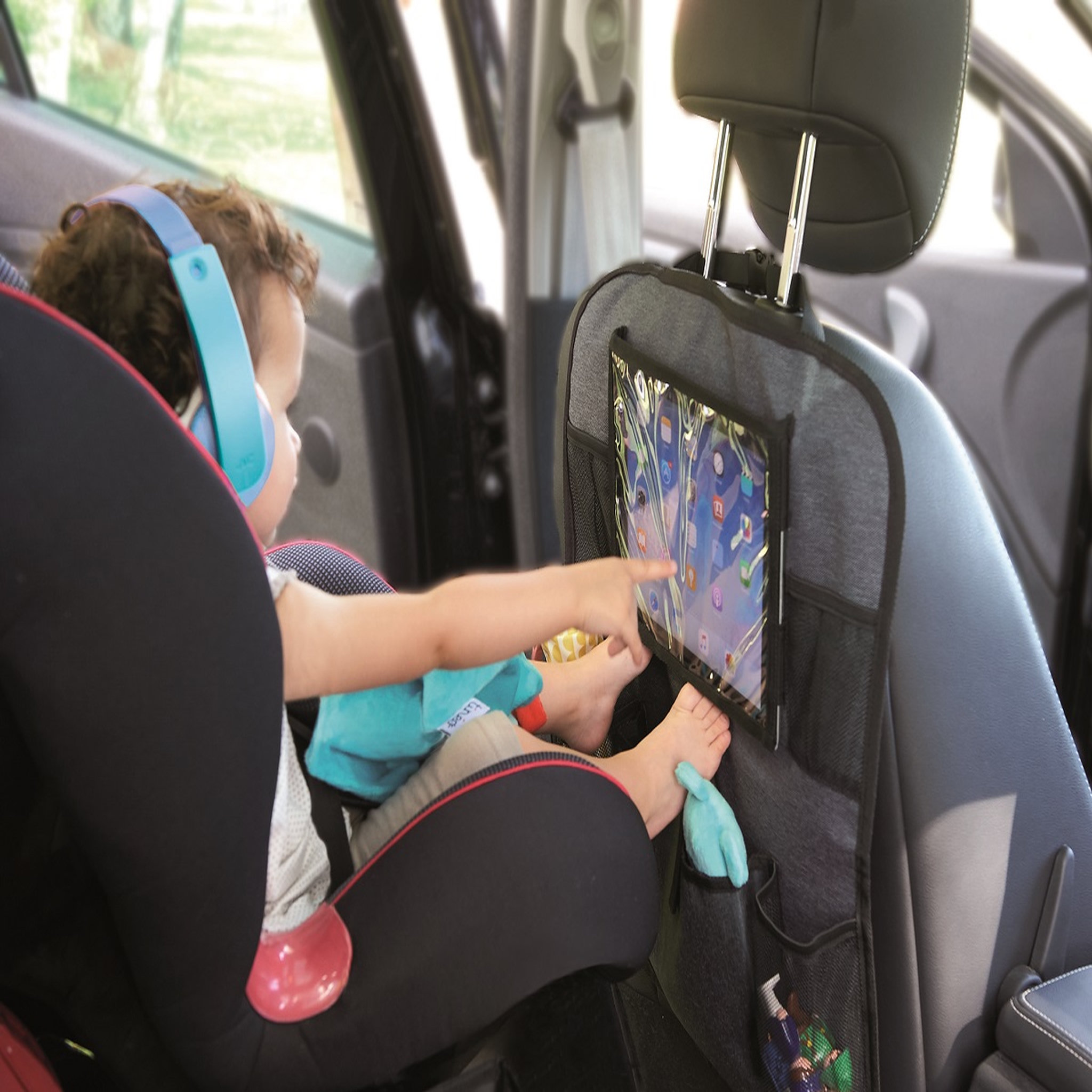 Voir la diapositive 2 : TINEO Organiseur de voiture avec pochette pour tablette