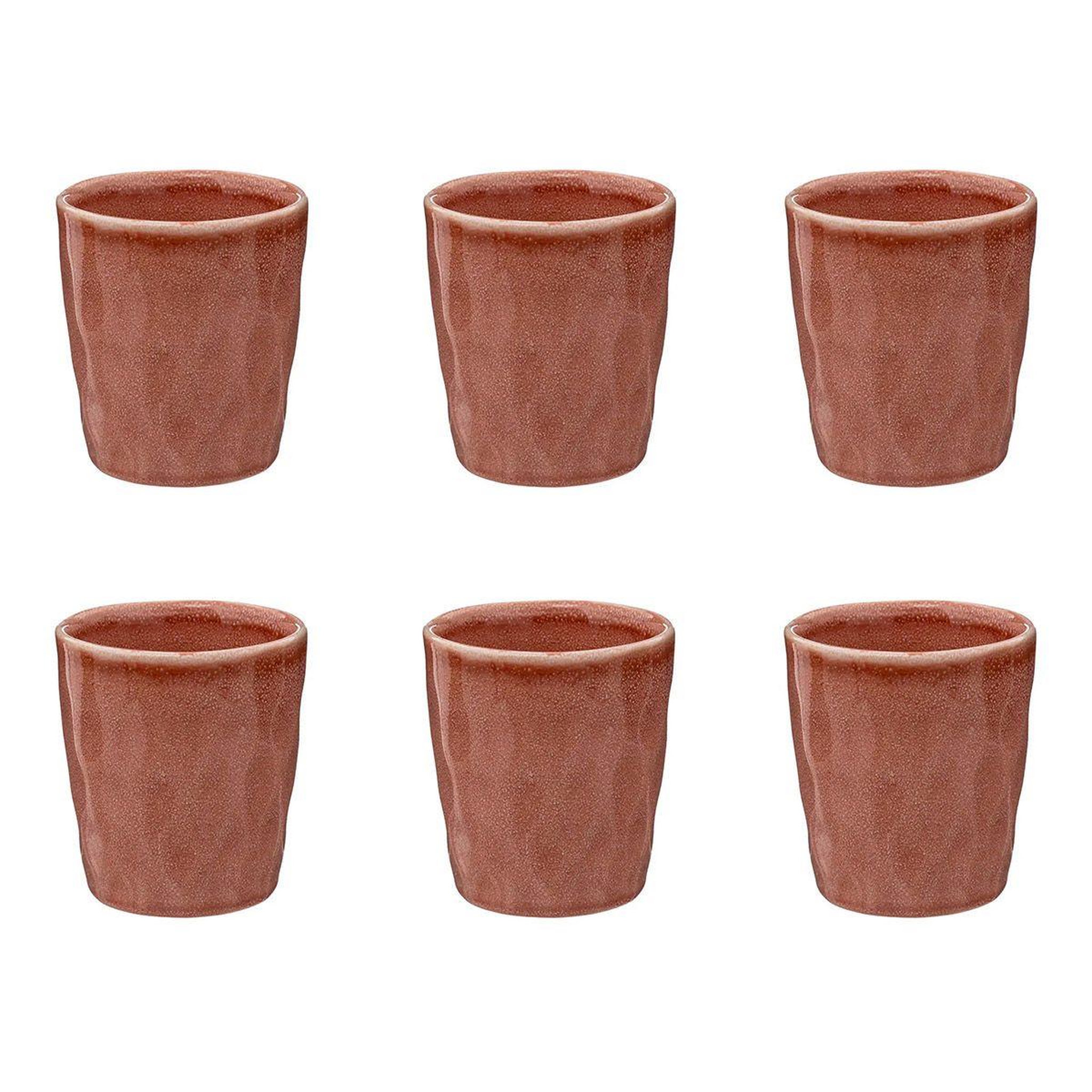 Voir la diapositive 1 : SECRET DE GOURMET Lot de 6 tasses design  zoé  22cl corail