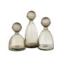Voir la diapositive 3 : Paris Prix Vase Bouteille Bouchon en Verre  Yoko  43cm Grège