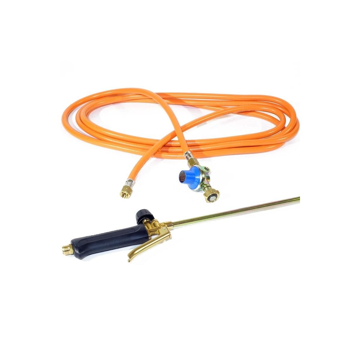 Kemper Desherbeur thermique à gaz + Détendeur propane + Tuyau gaz 5mètres Bruleur 60 mm KEMPER