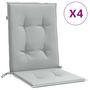 Voir la diapositive 2 : VIDAXL Coussins de chaise a dossier bas lot de 4 gris clair melange