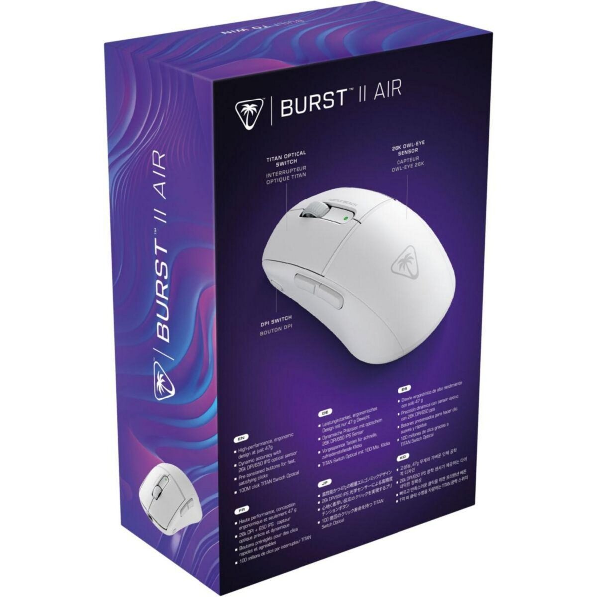 Turtle Beach Souris Gamer Sans Fil Burst II Air Blanche