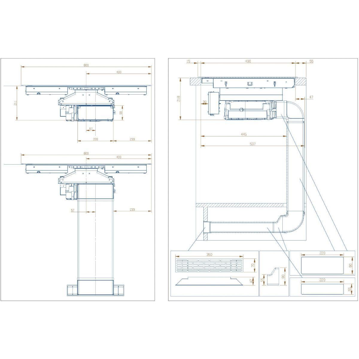 Sauter Plaque induction aspirante SPI2847BH Piano
