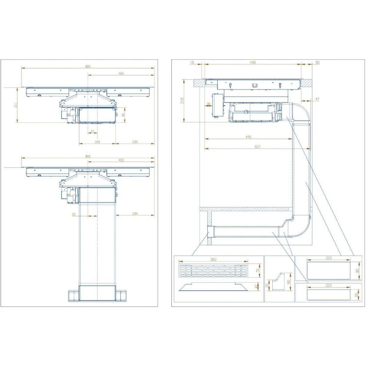 Sauter Plaque induction aspirante SPI2847BH Piano