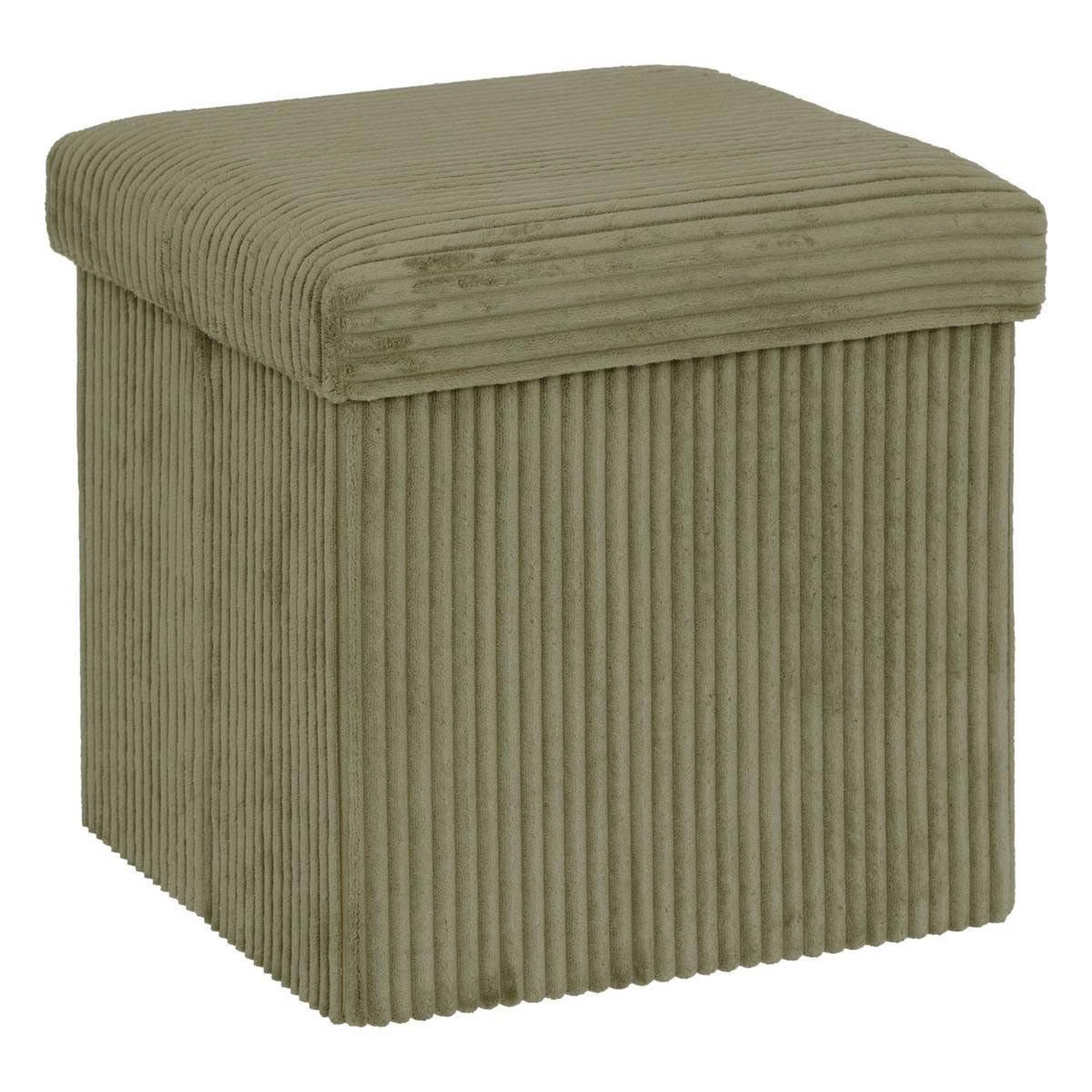ATMOSPHERA Pouf pliant coffre  arum  38cm kaki