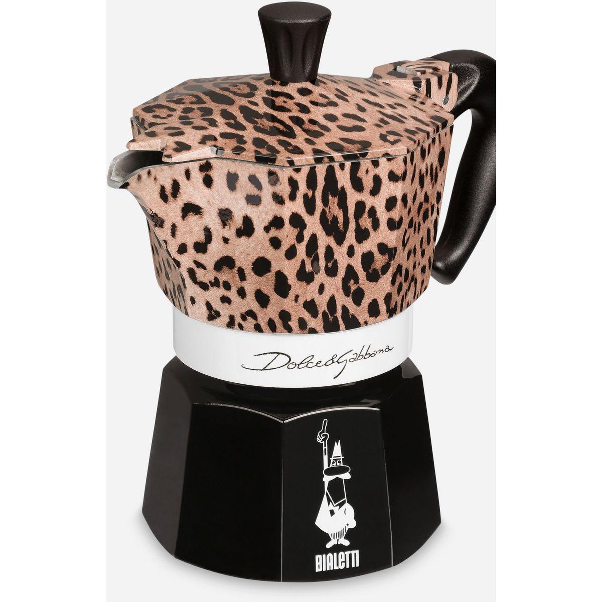 Voir la diapositive 4 : BIALETTI Cafetière italienne moka express 3 cups collection d&g leopa
