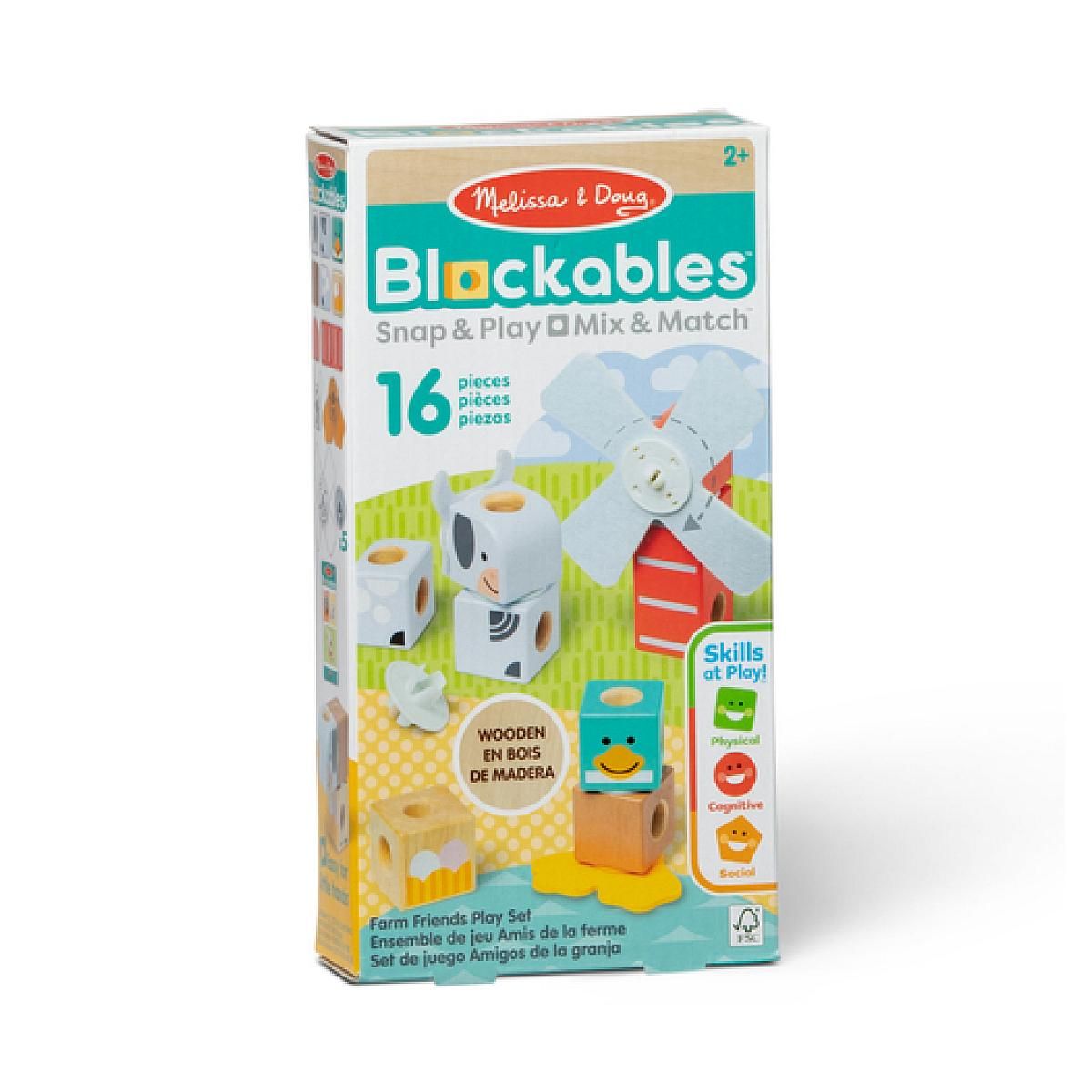 SpinMaster Melissa  and  Doug Les amis de la ferme - 16 pieces - BLOCKABLES