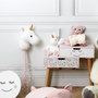 Voir la diapositive 2 : Paris Prix Peluche Enfant  Licorne  30cm Blanc & Rose