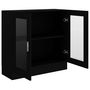 Voir la diapositive 5 : VIDAXL Armoire a vitrine noir 82,5x30,5x80 cm Bois d'ingenierie