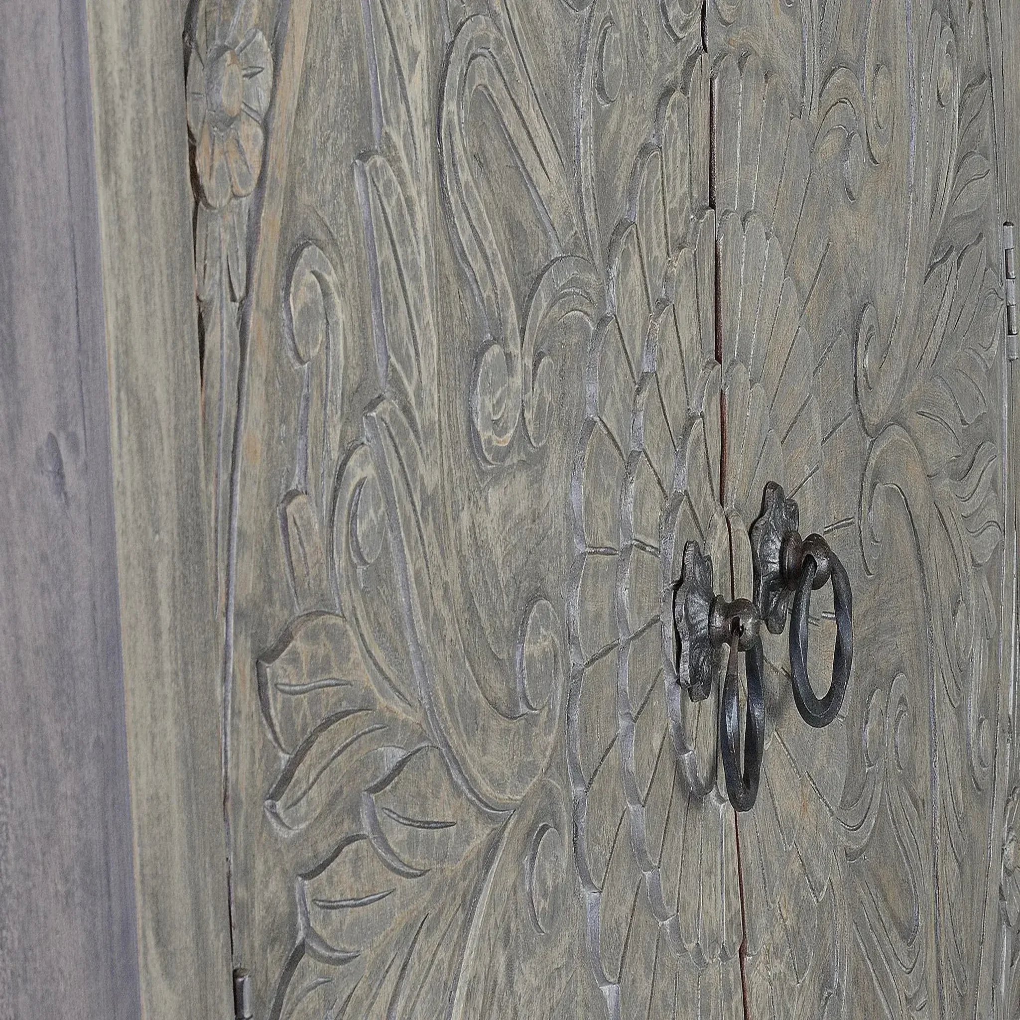 Voir la diapositive 4 : GINER Y COLOMER SL Armoire en bois de manguier 116cm style colonial rustique