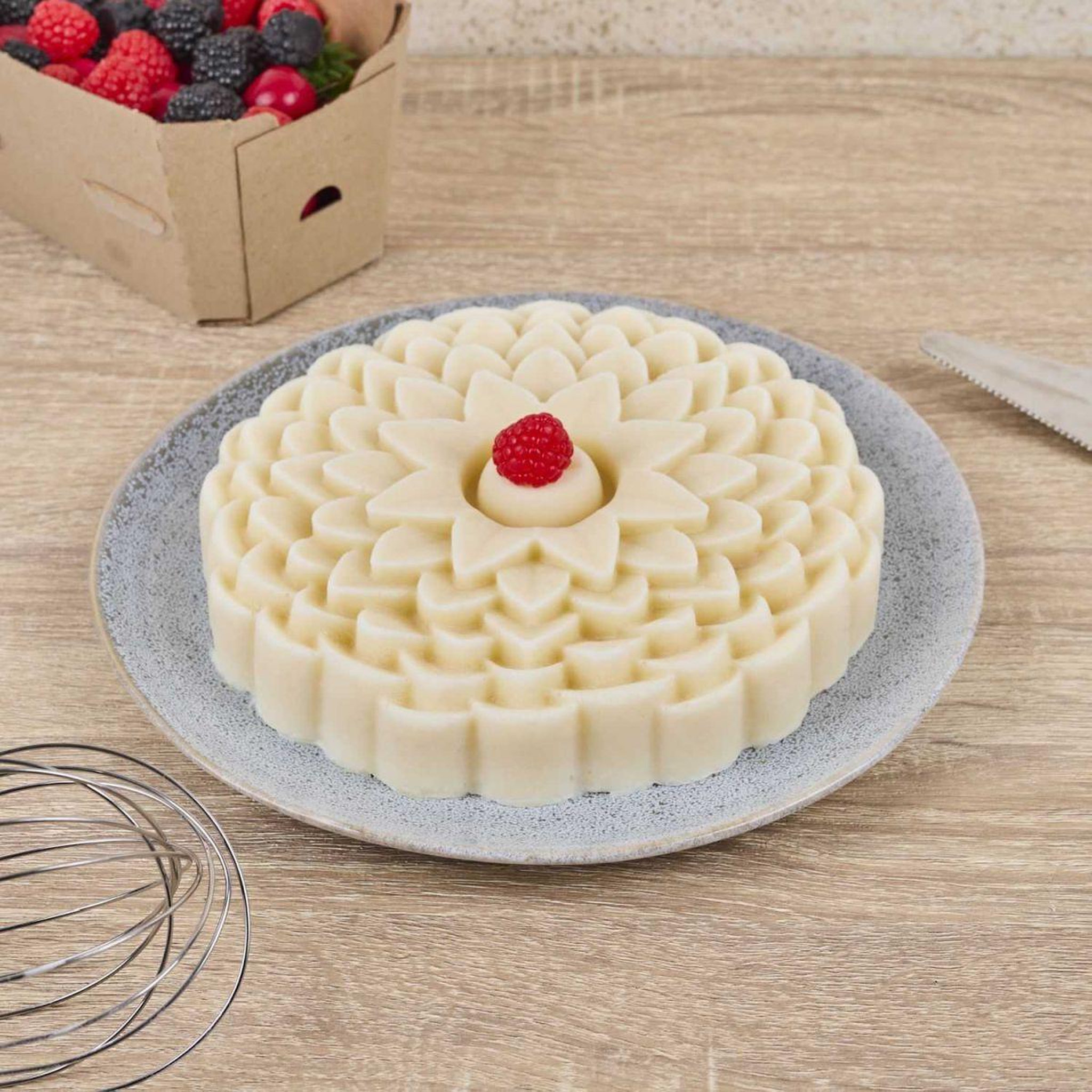 Voir la diapositive 3 : Lily Cook Moule à gâteau en silicone  dahlia  20cm rose