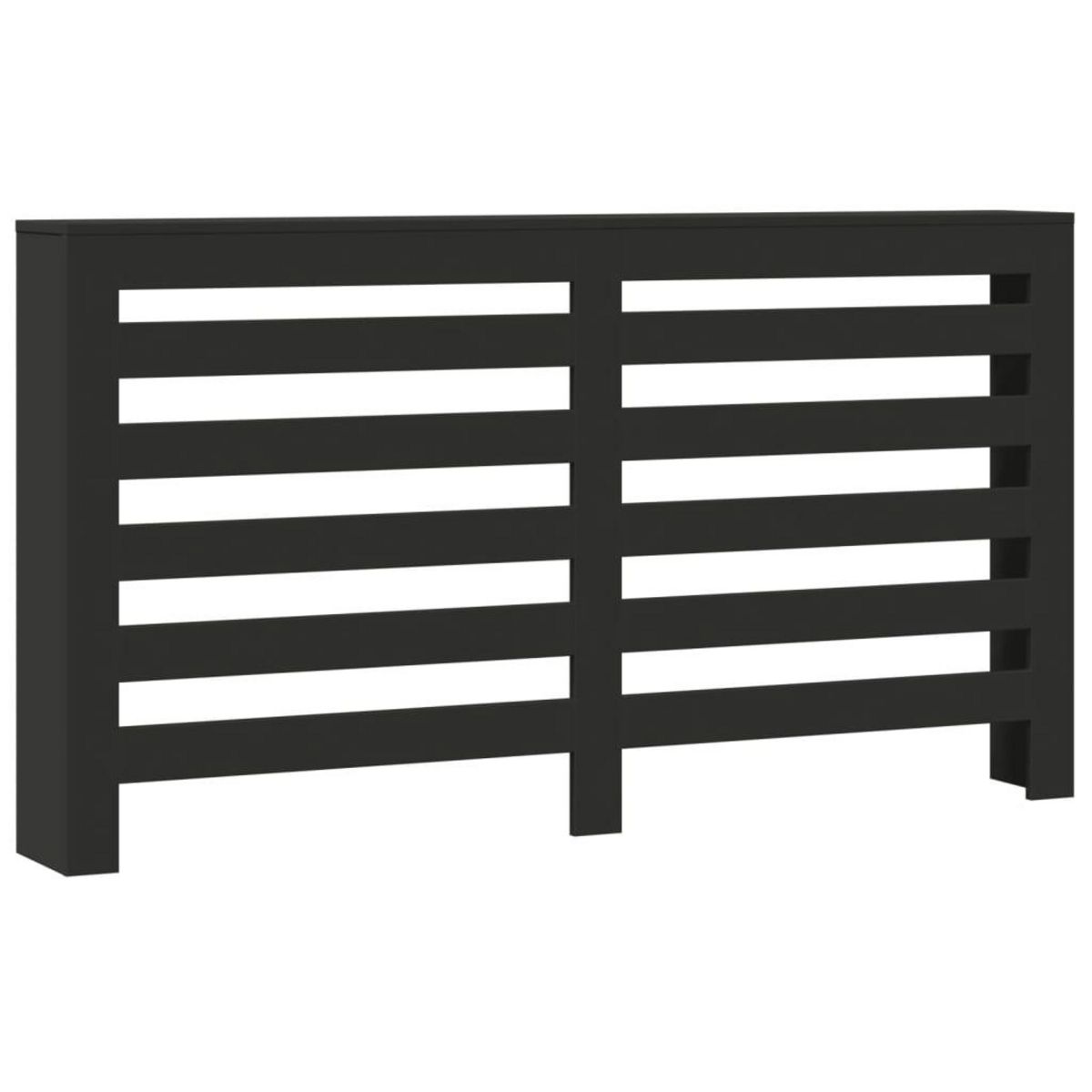 VIDAXL Cache-radiateur noir 149x20x82 cm bois d'ingenierie