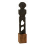 Voir la diapositive 1 : Paris Prix Statue Déco en Bois  Mara  107cm Noir