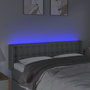 Voir la diapositive 4 : VIDAXL Tete de lit a LED Gris clair 147x16x78/88 cm Tissu