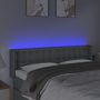 Voir la diapositive 4 : VIDAXL Tete de lit a LED Gris clair 147x16x78/88 cm Tissu