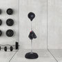 Voir la diapositive 2 : HOMCOM Punching ball sur pied réglable en hauteur 126-144 cm avec gants, pompe et base de lestage noir