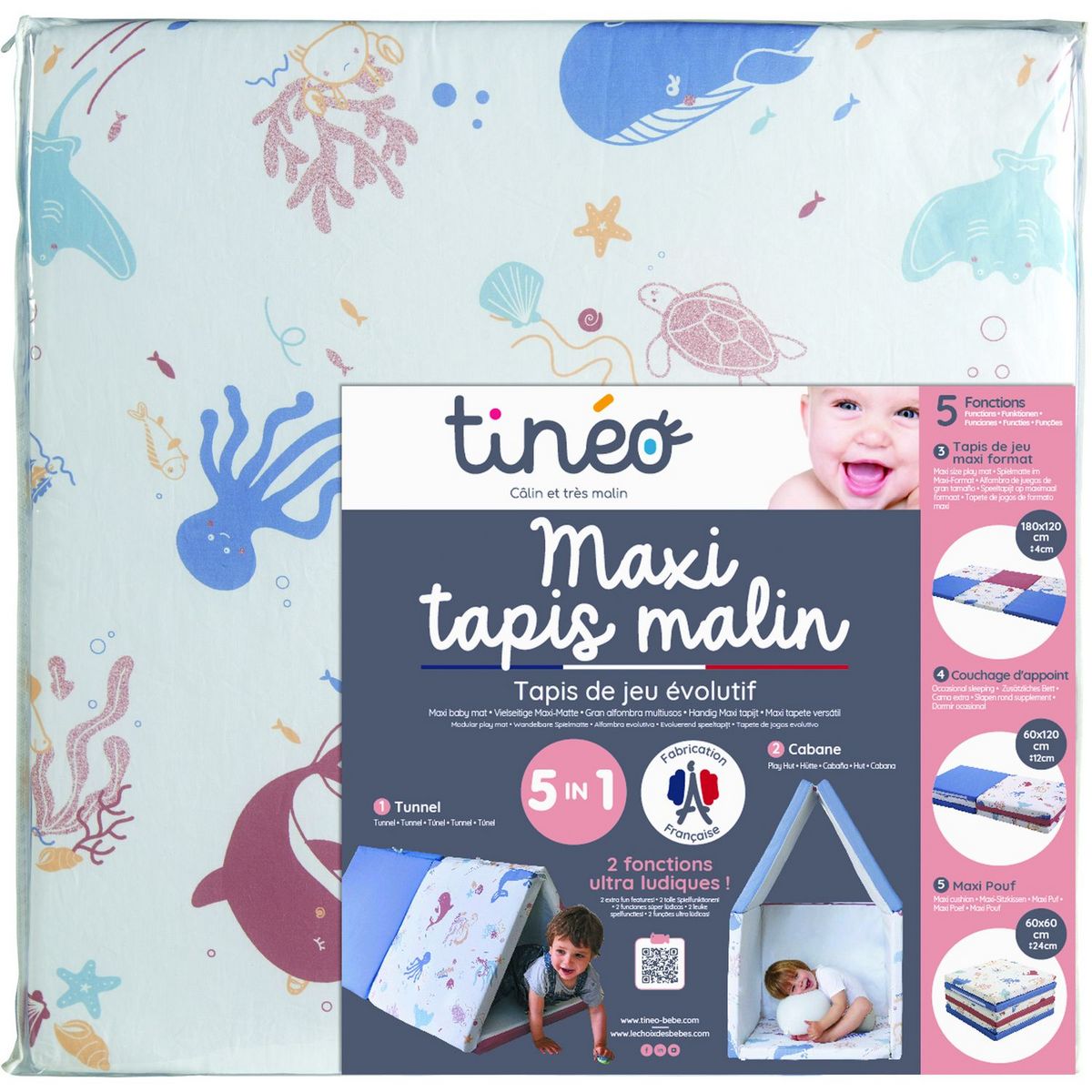 TINEO Maxi Tapis malin - Trésoors de l'Océan 5 en 1