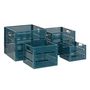 Voir la diapositive 1 : ATMOSPHERA Lot de 4 Caisses de Rangement  Azae  35cm Bleu