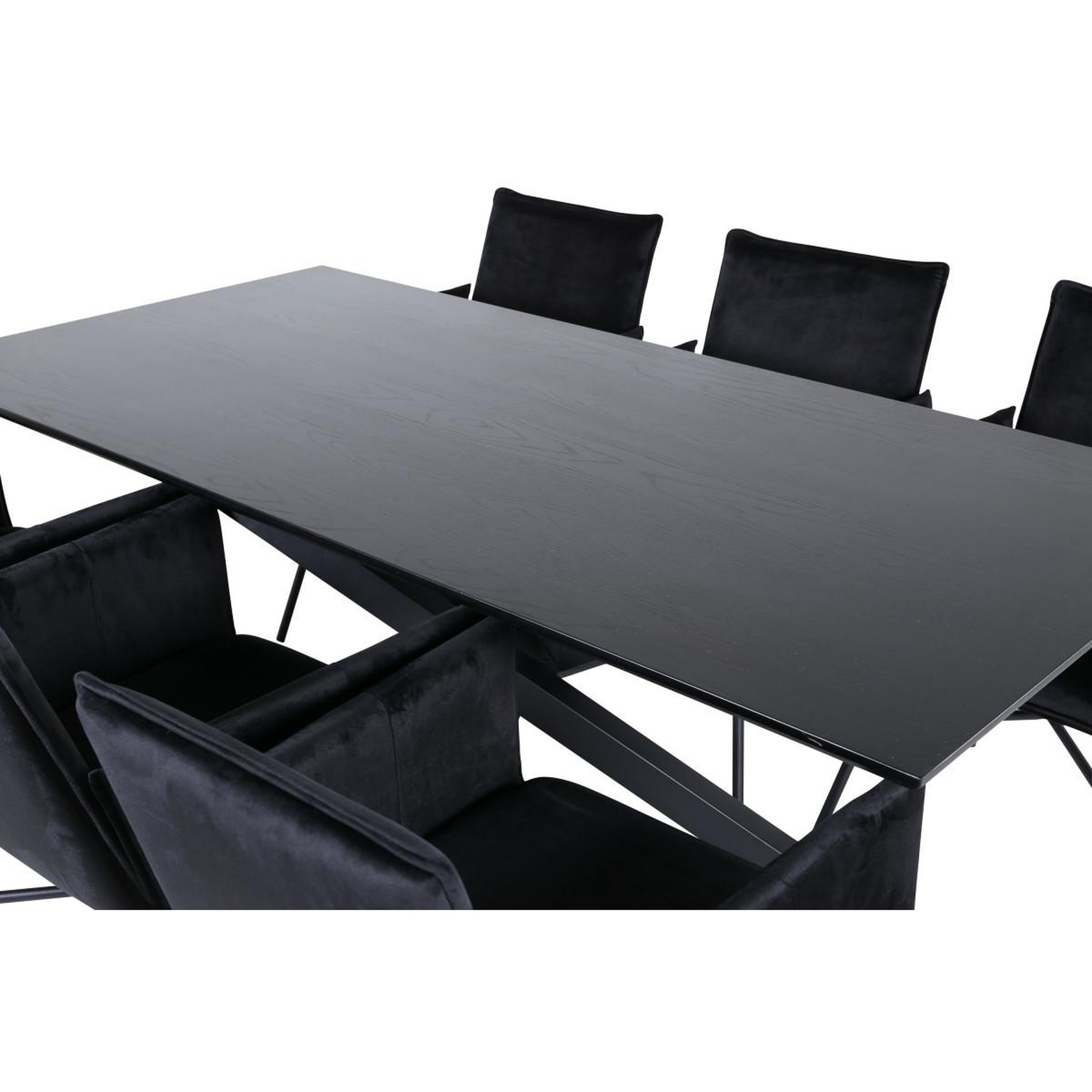 Voir la diapositive 4 : Paris Prix Ensemble table à manger & 6 chaises  piazza & petra  180cm noir