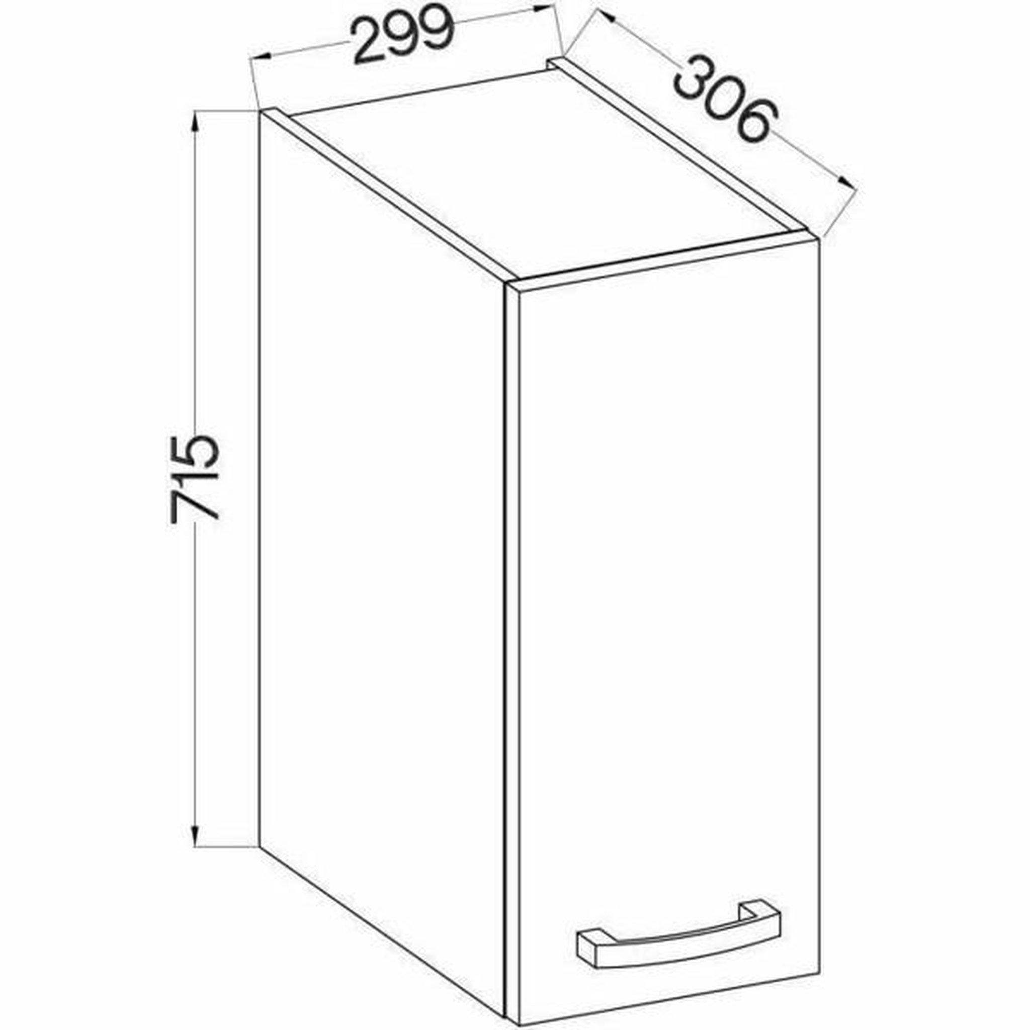 Voir la diapositive 3 : MARKET24 Armoire 30 x 31,6 x 72 cm Chêne