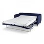 Voir la diapositive 5 : MARKET24 HEXAGONE Canapé convertible couchage express - 3 places - Velours bleu nuit - L 182 x P 85 x H 97 cm - CLYDE