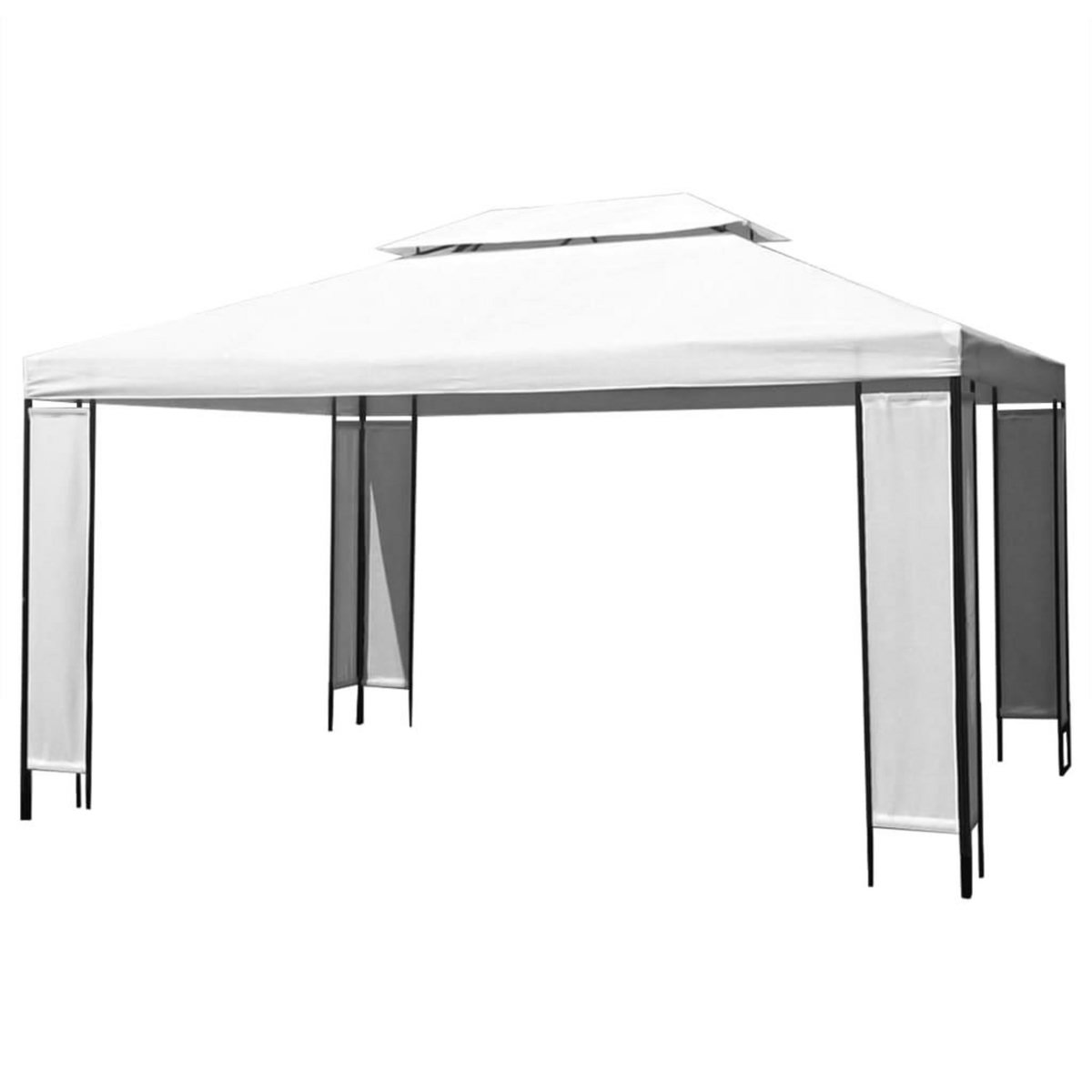 VIDAXL Tonnelle avec guirlande lumineuse a LED 3x4 m Blanc