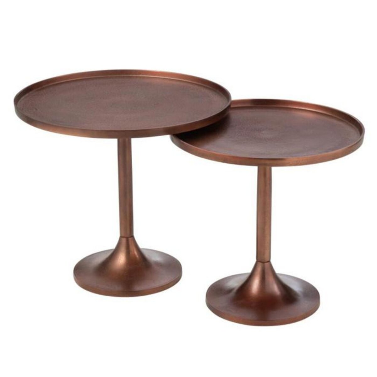 Paris Prix Lot de 2 Tables d'Appoint  Fone  56cm Bronze