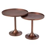 Paris Prix Lot de 2 Tables d'Appoint  Fone  56cm Bronze