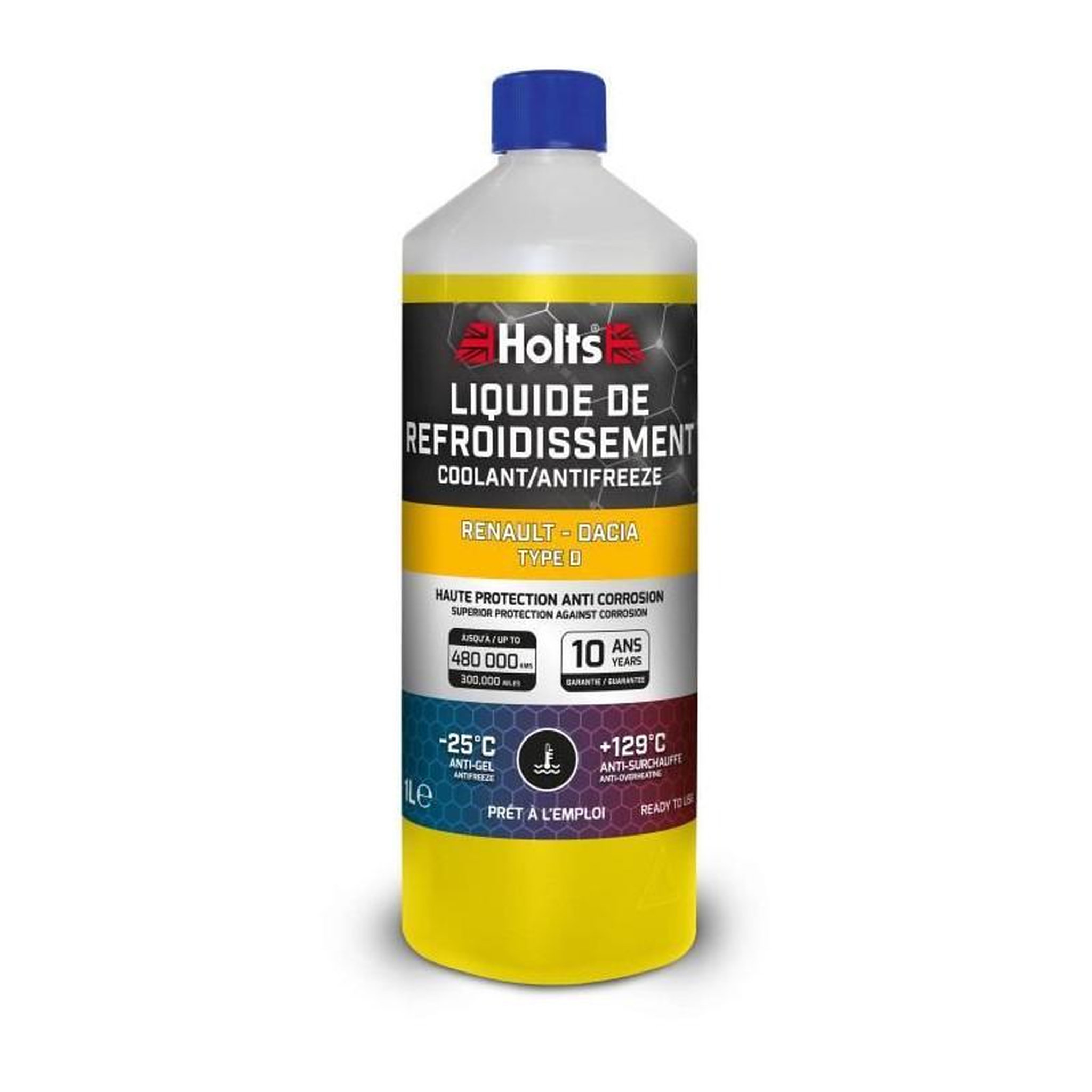 HOLTS Liquide de Refroidissement - HOLTS - HAFR0003B - Dédié Renault-Dacia Type D 1L