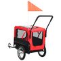 Voir la diapositive 4 : VIDAXL Remorque de velo pour chiens et poussette 2-en-1 rouge et noir