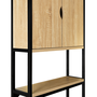 Voir la diapositive 6 : ID MARKET Meuble étagère dessus WC placard DETROIT design industriel
