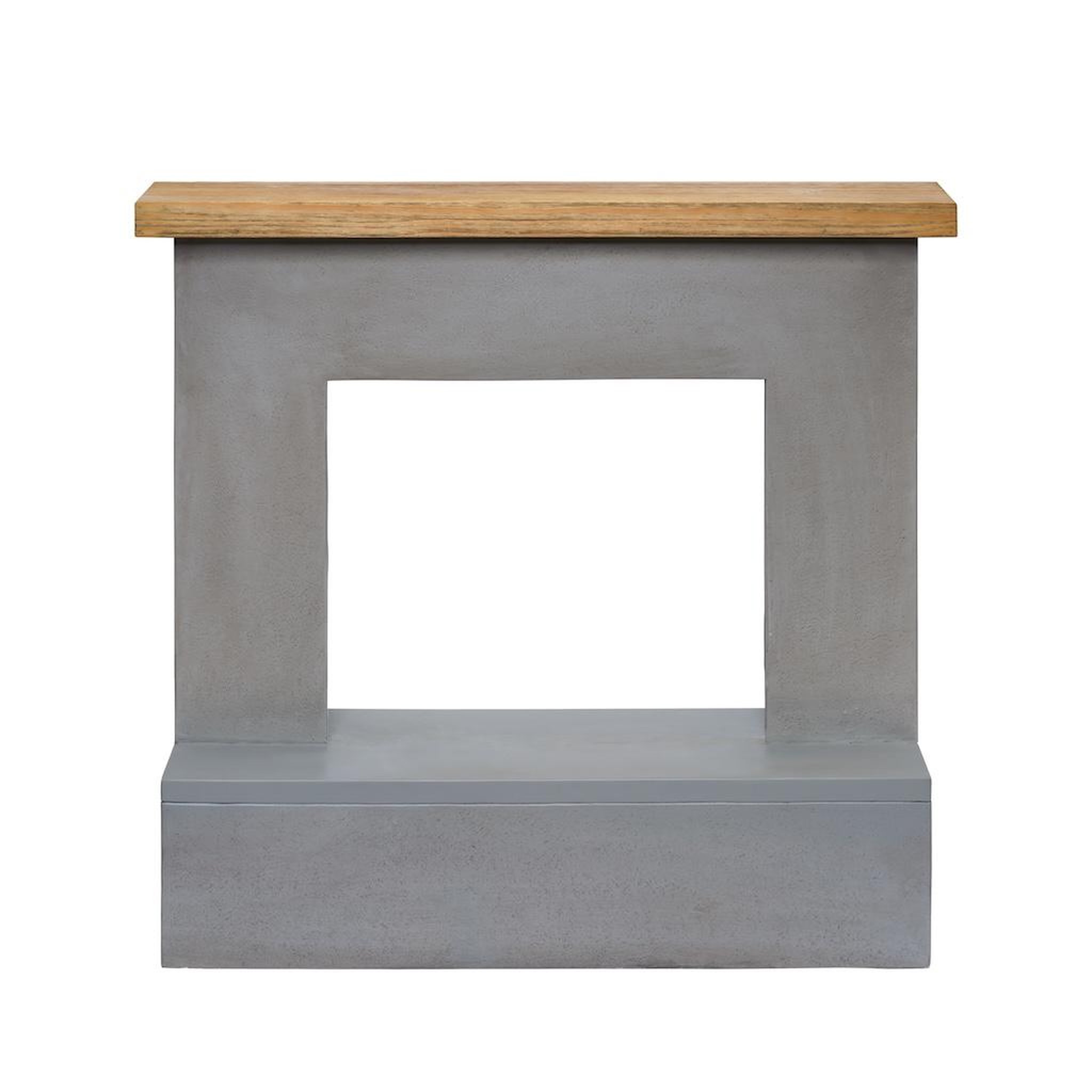 CENTRALE BRICO Habillage de cheminée – modèle ROLF – gris - compatible PowerFlame, PowerFlame 2, ZenFlame et FreeFlame