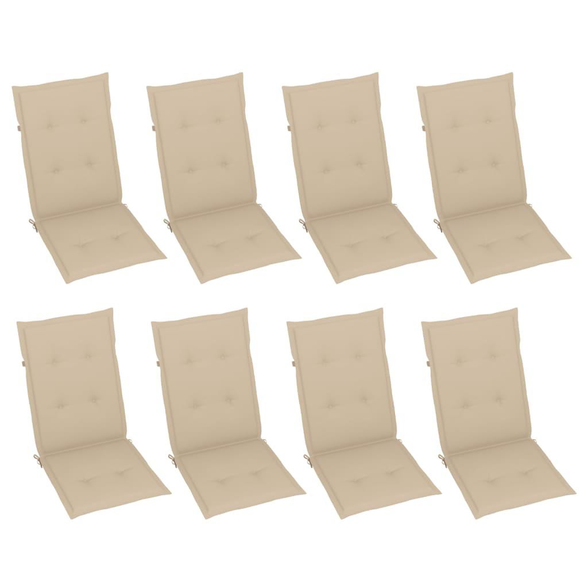 Voir la diapositive 3 : VIDAXL Chaises inclinables de jardin et coussins lot de 8 Gris Acacia