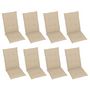 Voir la diapositive 3 : VIDAXL Chaises inclinables de jardin et coussins lot de 8 Gris Acacia