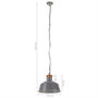Voir la diapositive 6 : VIDAXL Lampe suspendue industrielle 32 cm Gris E27