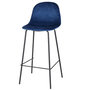 Voir la diapositive 2 : TOILINUX Lot de 4 Tabourets de bar design velours Ima