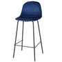 Voir la diapositive 2 : TOILINUX Lot de 4 Tabourets de bar design velours Ima