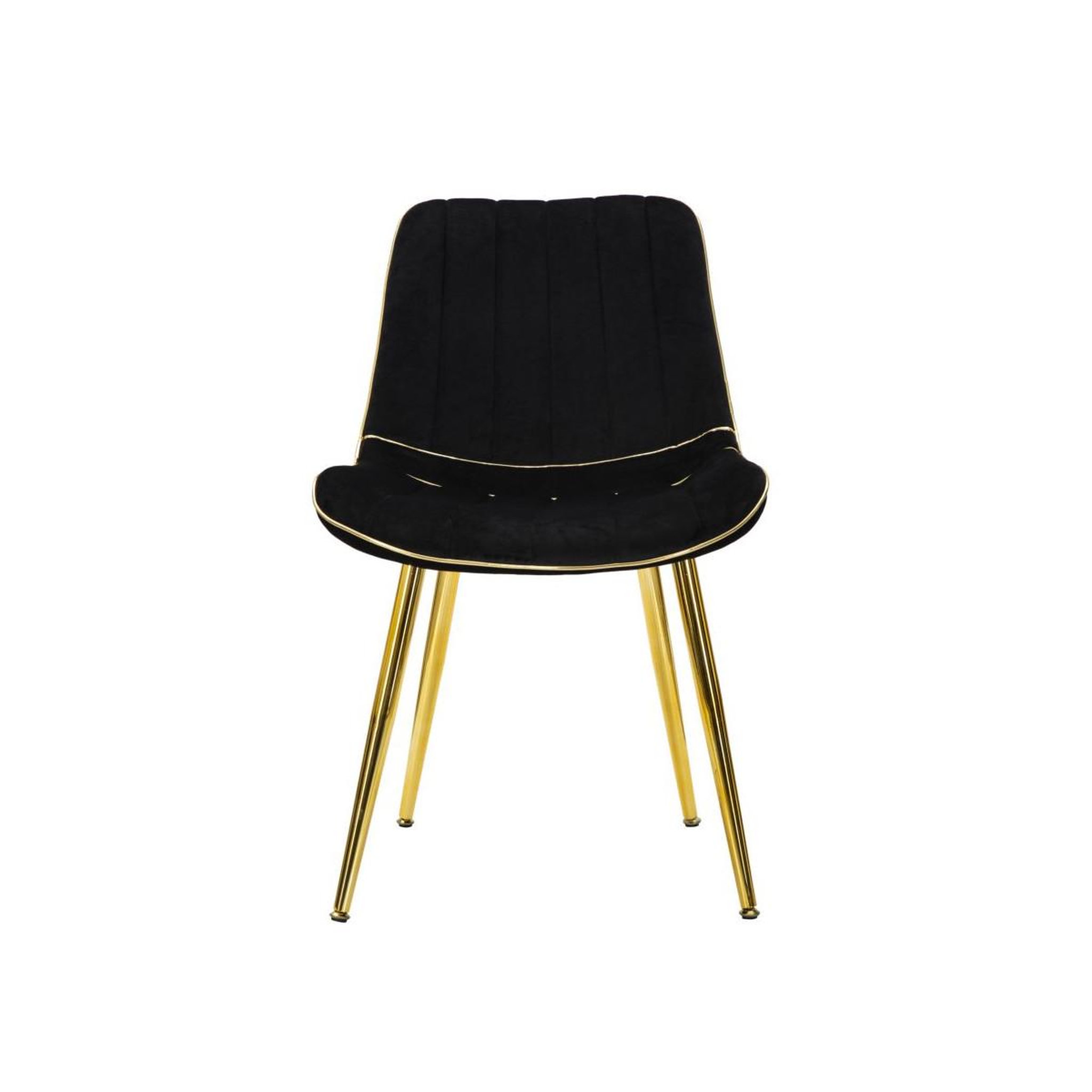 Voir la diapositive 6 : Paris Prix Lot de 2 chaises en tissu  paris  79cm noir & or