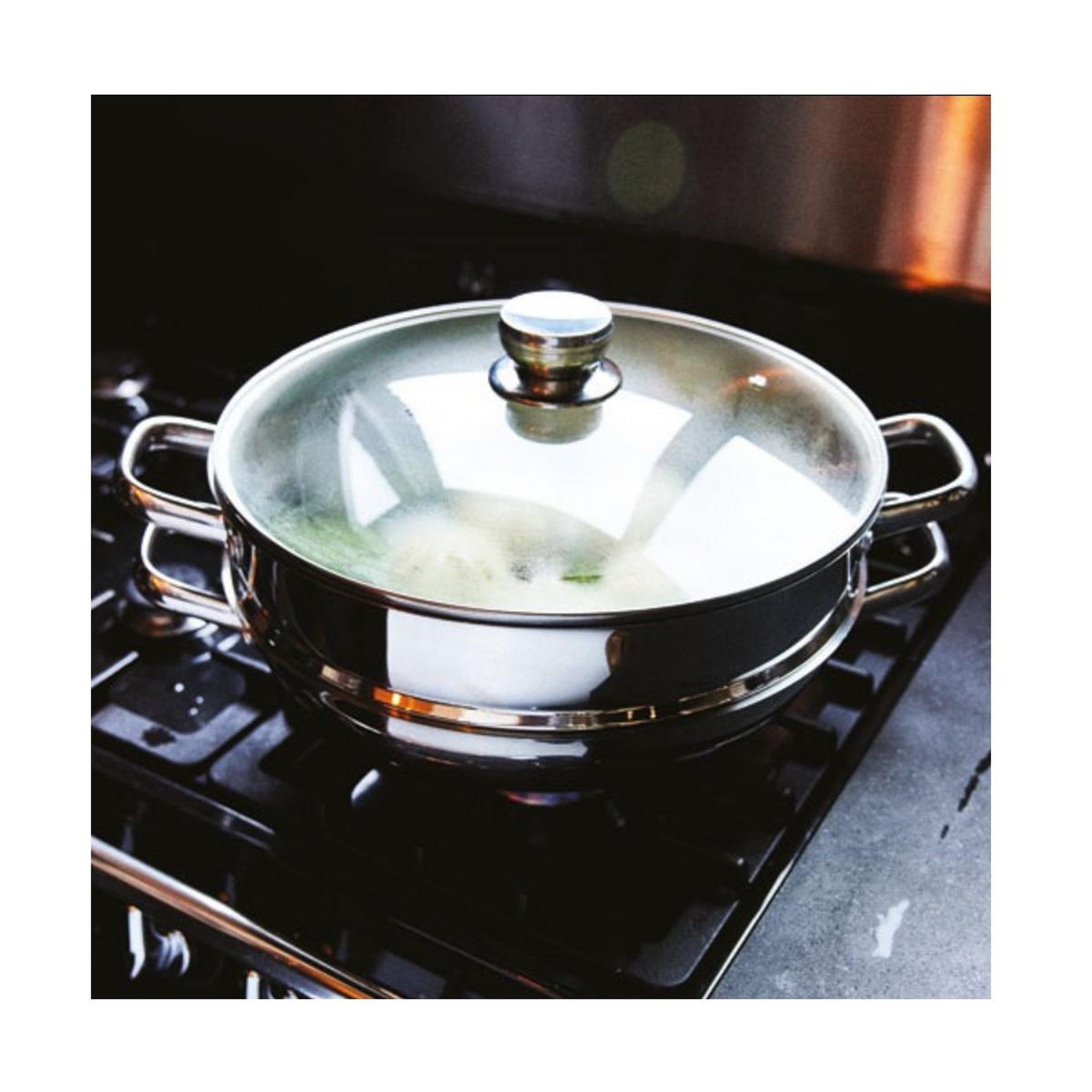 Voir la diapositive 3 : BAUMALU Wok & wok vapeur 2 en 1 32cm en inox - 343832