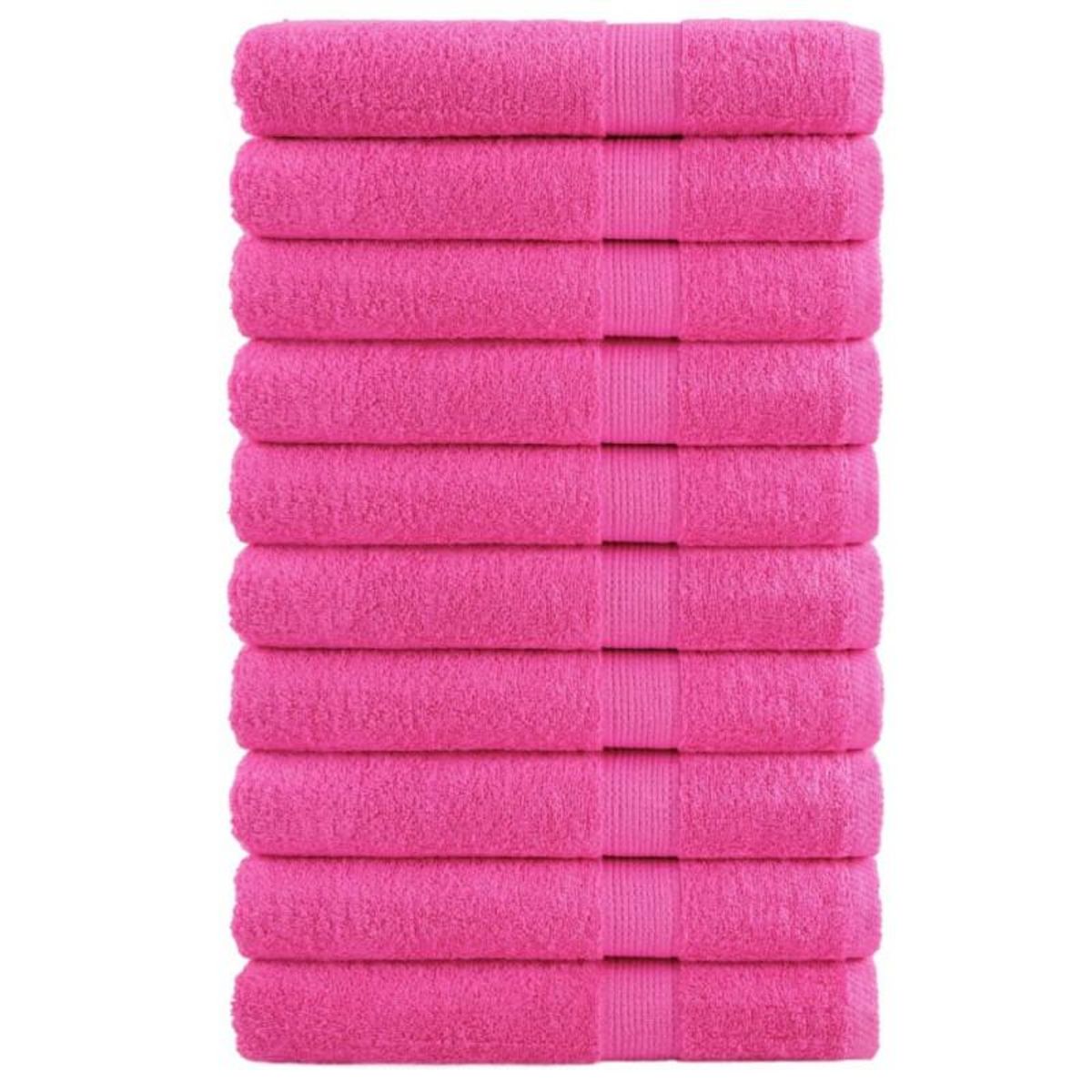 VIDAXL Serviettes de qualité supérieure SOLUND 10 pcs rose 600 g m²