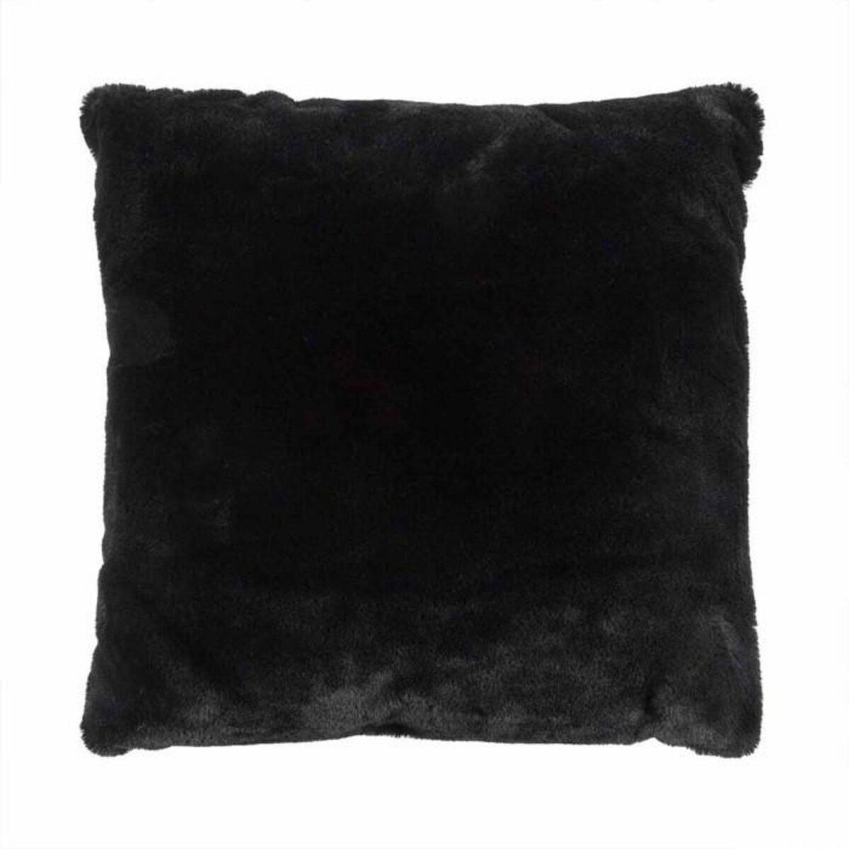 Paris Prix Coussin Déco  Imitation Fourrure  40x40cm Noir