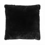 Voir la diapositive 2 : Paris Prix Coussin Déco  Imitation Fourrure  40x40cm Noir
