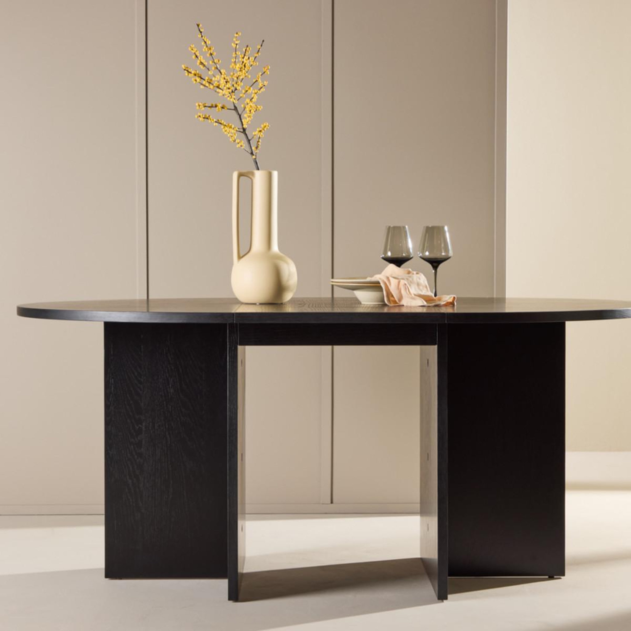 Voir la diapositive 5 : Paris Prix Table à manger extensible  strada  120-170cm noir