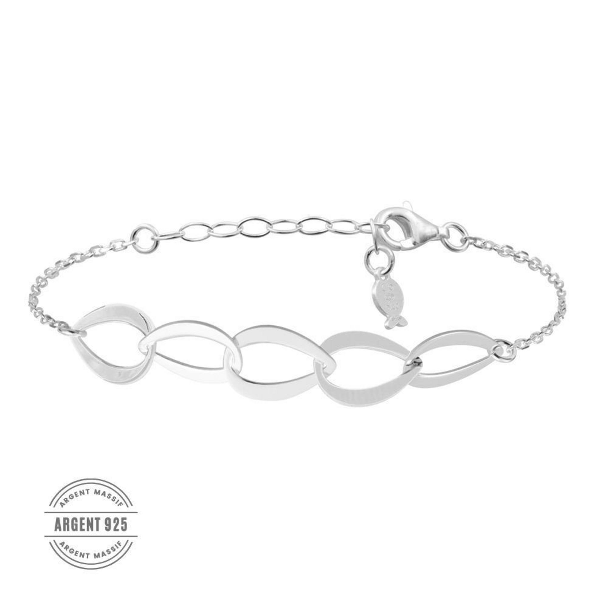 Bracelet Clio Blue Argent, Nacre, Corail Et Cristal - Bijou Occasion, Style élégant Et Coloré